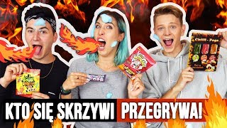 OSTRE SŁODYCZE challenge!Kto się skrzywi przegrywa! Dominik Rupiński, Smav, Agnieszka Grzelak Vlog