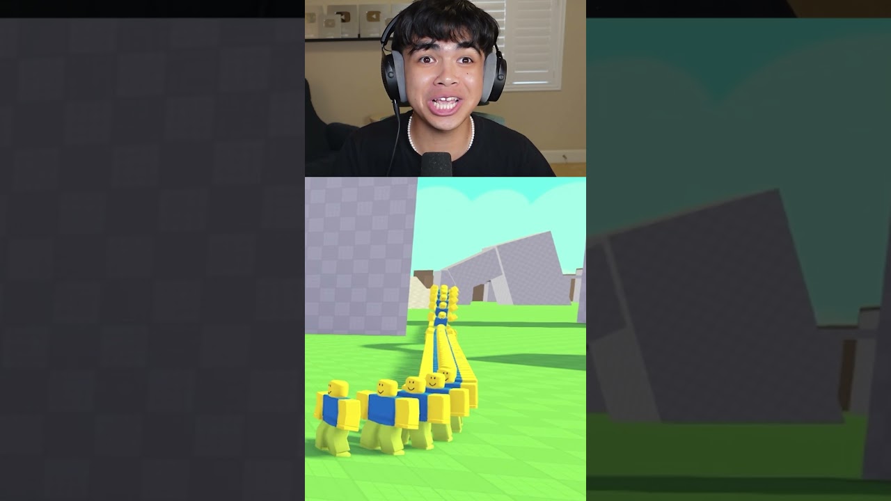 spawning 10,000 noobs 😱 #roblox
