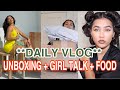 DAY IN THE LIFE VLOG** FACE ROUTINE | UNBOXING | GIRL TIME + HILARIOUS!!!! GIRL TALK| IVORYSHARAE