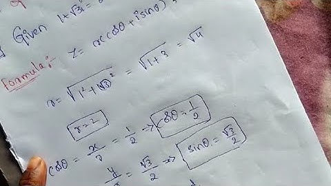 Modulus and amplitude form complex number1+ √3i in Telugu maths2A