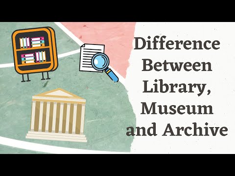 Difference between library, museum and archive