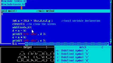 debugging c program in turboc++ IDE  in telugu