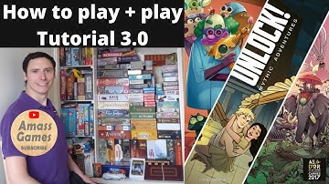 Unlock! Tutorial 3.0 How to set up play and review 4K * AmassGames * Escape room in a box board game