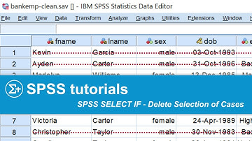 SPSS SELECT IF - Delete Selection of Cases