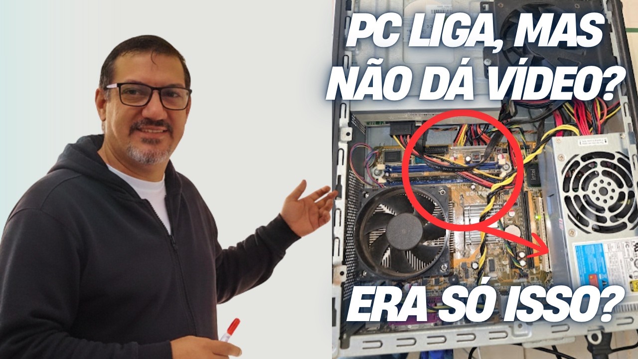 PC Liga, Mas Não Dá Vídeo? Era Só Isso? Troca da Fonte HP Pavilion SlimLine