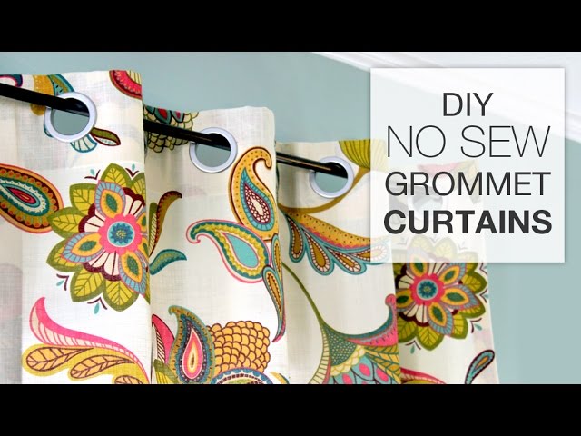 How to Make No Sew Grommet Curtains 