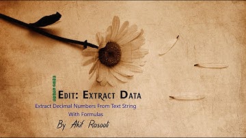 Extract Decimal Numbers From Text String With Formulas
