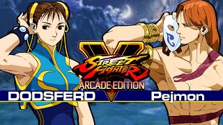 【スト5AE】 DODSFERD [ 春麗 チュンリー chun-li ] vs [ バルログ vega ] Pejmon 【SF5AE】