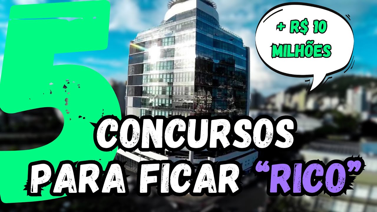 5 Concursos Públicos Para Ficar RICO (Pagam muito)