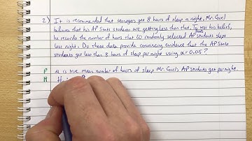 AP Stats Notes 9-3 Test for Means Part 2