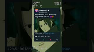 When Sasuke Uses His Deadly Genjutsu On Kakashi     