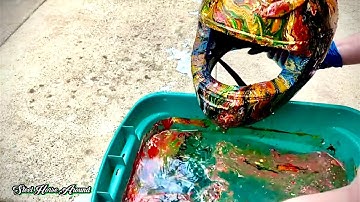I Hydro Dip Motorcycle Helmet #howto #DIY #motovlog #motorcycle #helmet