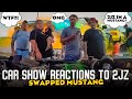 Car Show Reactions to 2JZ Swapped Mustang! (Hidden camera) - Ice Cream Cruise 2020