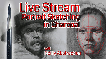 Live Stream - Drawing the Portrait in Charcoal (Reilly Method)