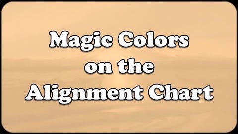 MTG Colors on the D&D Alignment Chart