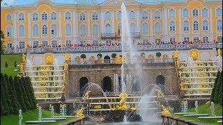ПРОГУЛКА ПО ПЕТЕРГОФУ. Фонтаны и природа. Walk of Peterhof. Fountains and nature. St. Petersburg.