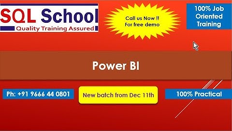 POWER BI Training From SQL School