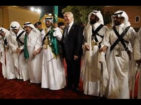 President Trump Dances in Saudi Arabia - Donald Trump Traditional Saudi Sword Dance