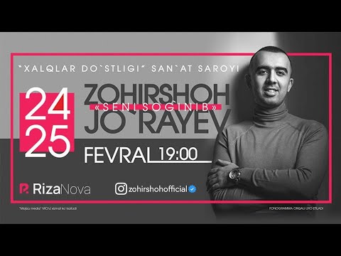 Zohirshoh Jo'rayev - 2020-yilgi konsert dasturi | Зохиршох Жураев - 2020-йилги концерт дастури