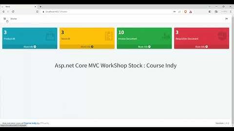 ตัวอย่างคอร์ส Asp.net mvc core ระบบคลังสินค้า Stock System