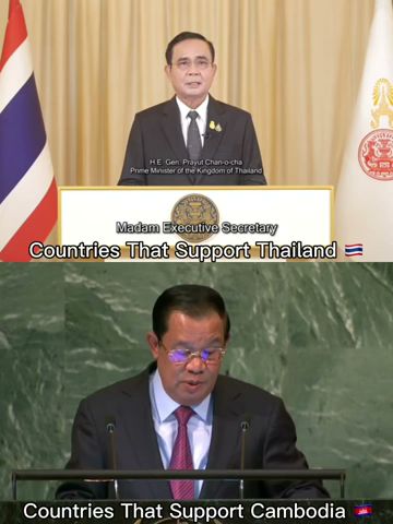 Countries That Support Cambodia 🇰🇭 Vs Countries That Support Thailand 🇹🇭
