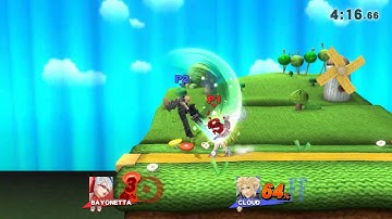 Bayonetta dunks on Cloud