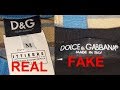 Real vs. Fake Dolce and Gabbana T shirt.  How to spot fake D&G