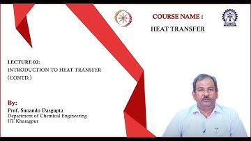 Lecture 2 : Introduction to Heat Transfer (Contd.)