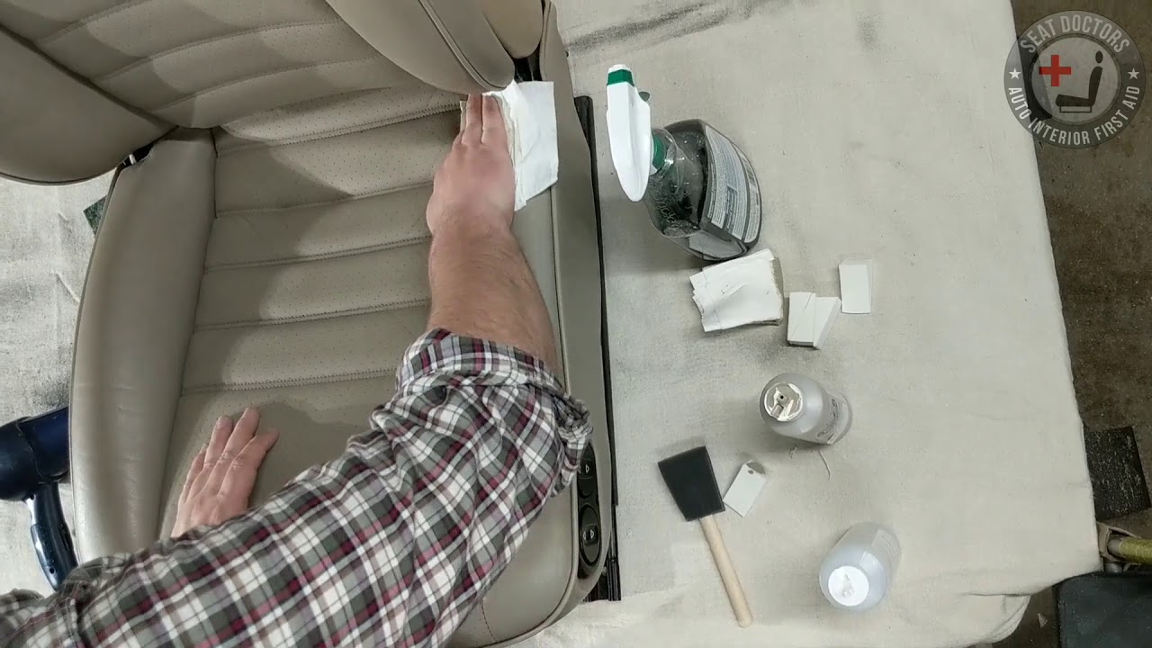 Seat Doctors Leather Dye Rub On Method and Paint Sponge Method YouTube