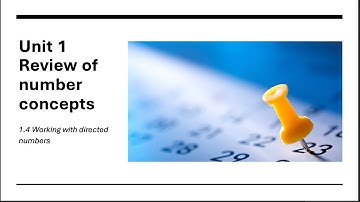 IGCSE Mathematics | Chapter 1.4 Working with directed numbers