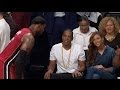 LeBron James Dunks After Talking to Jay Z & Beyonce