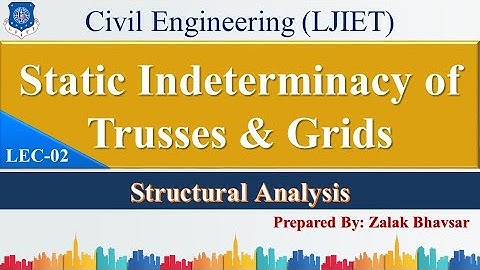 Lec-02_Static Indeterminacy of Trusses & Grids | Structural Analysis | Civil Engineering