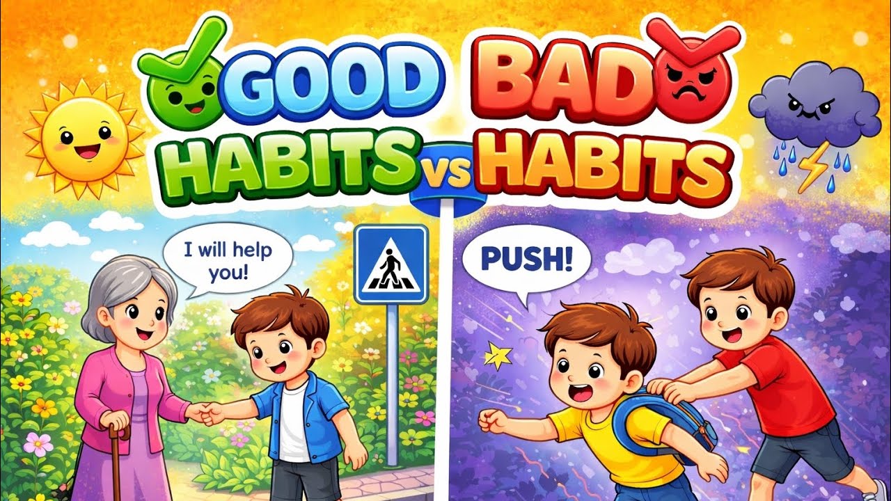 Good Habits vs Bad Habits for Kids 😊 | Learn the Right Way! - YouTube