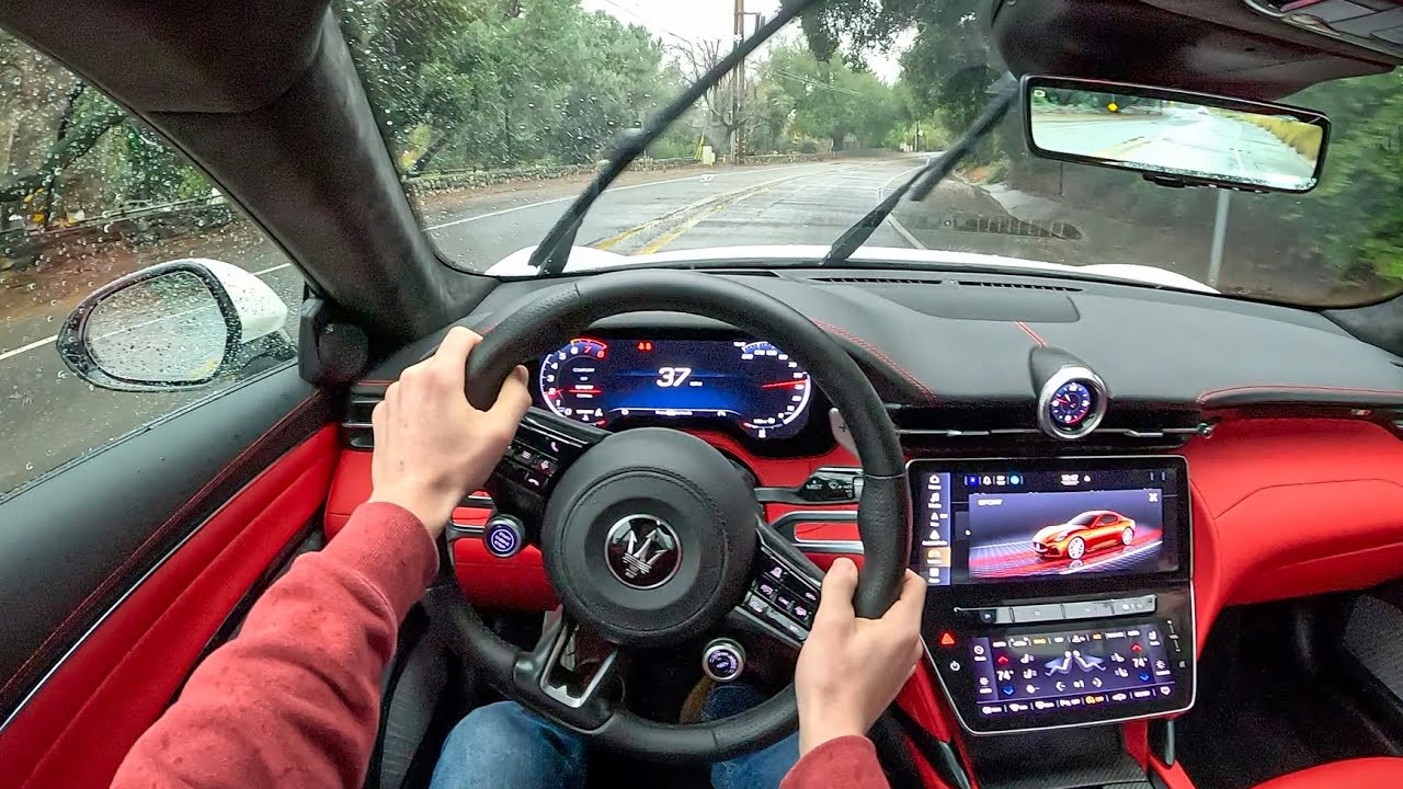 2024 Maserati GranTurismo Trofeo - Rainy POV Test Drive (Binaural Audio)