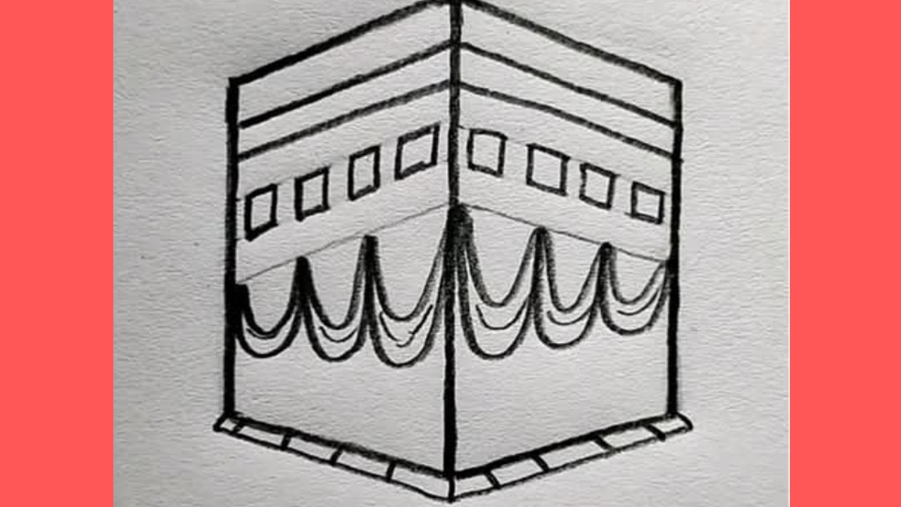 Kaaba Drawing Tutorial | Easy Pencil Sketch with Drawing - YouTube