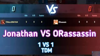 JONATHAN vs ORassassin | 1vs1 Intense Friendly TDM | PUBG Mobile