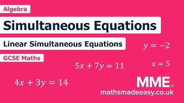 Algebra - Simultaneous Equations Linear (Video 1)
