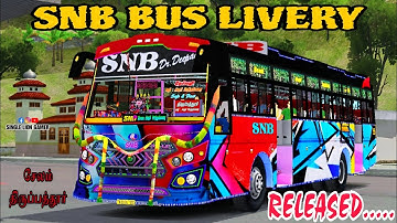 🎀🤩 SNB BUS LIVERY RELEASED......😍😎🤩🥰 #bussid #livery #gaming #singleliongamer #tnmod