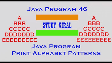 Java Program 46 - Java Program to Print Alphabet Patterns - Study Viral