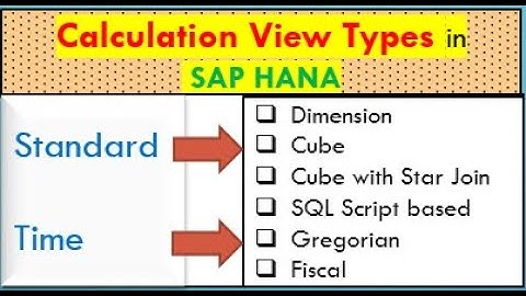 Overview on Calculation View types in SAP HANA | Different types of calculation views in SAP HANA