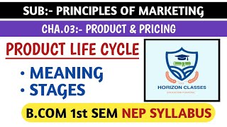 #3.6 PRODUCT LIFE CYCLE MEANING AND STAGES FOR B.COM 1st SEM NEP SYLLABUS | PRINCIPLES OF MARKETING