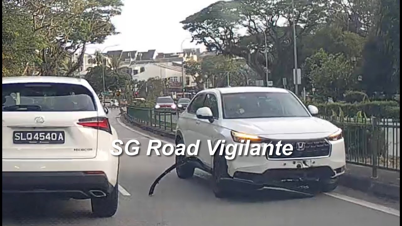 9jan2026 #SNX7803L honda hrv smash the fences drove over road