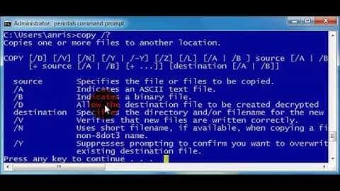 KUPAS TUNTAS CMD (TUTORIAL CMD BAHASA INDONESIA lengkap)