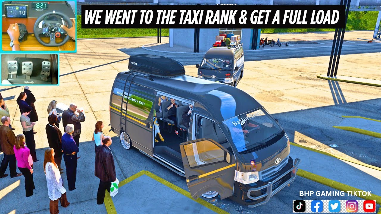 Toyota Hiace Galaxy Boy Stanced Taxi Convoy | Long Trip  with Sound | ETS 2 (G29 Gameplay)