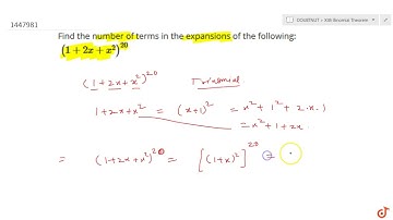 Find the number of terms in the expansions of the following: ltmath gt  ltmrow gt  ltmo gt�