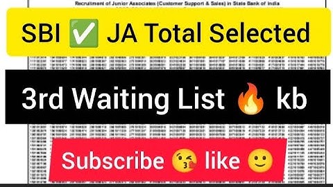 SBI ✅ Clerk Total 🔥 Selected in 2nd waiting List 😱 3rd waiting list kb 🧐 #sbiclerk2025 #waitinglist 