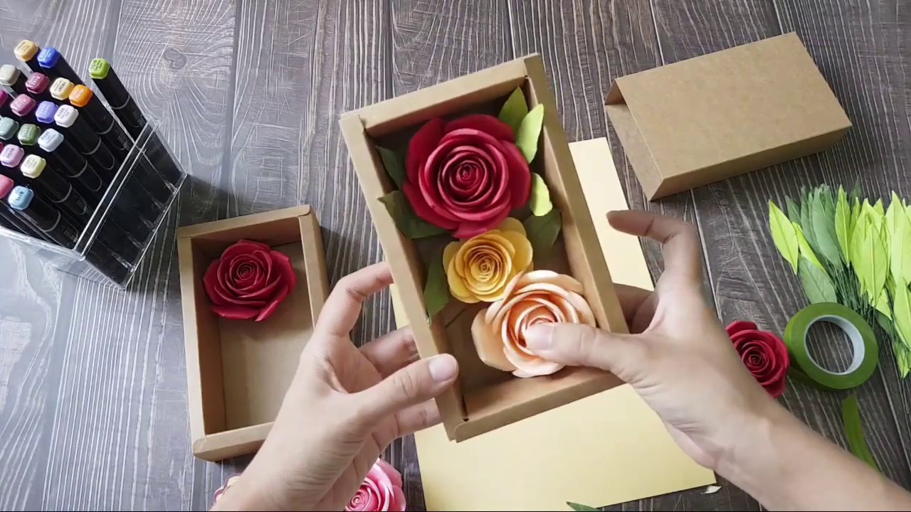 I'm doing a Flower Box Cardstock Paper Rose YouTube