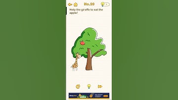 brain out level 20 help the giraffe to eat the apple!