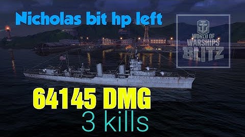 World of Warships Blitz - Nicholas Gameplay 60K DMG