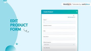How to edit Product Form